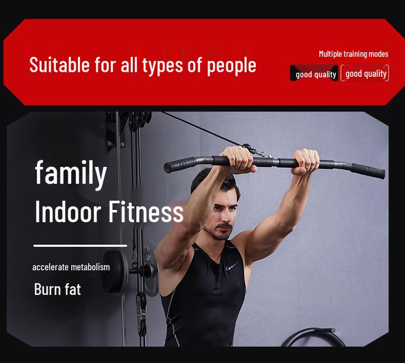 Прямой и длинный гриф для тяги сверху - Высокий гриф для тяги сверху Рукоятка Аксессуары для силовых тренировок