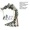 Glow in The Dark Garden Statue Glowing Ghost on Swing Resin Yard Decor, Weatherproof Halloween Outdoor Ornament with Decorative Party Crafts