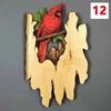 1Pc Animal Carving Handcraft Wall Hanging Sculpture Wood Raccoon Bear Deer Hand Painted Decoration for Home Living Room