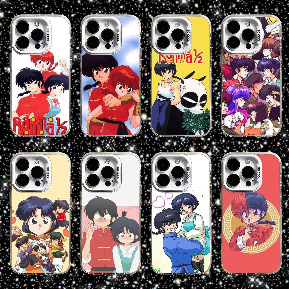 Чехол для телефона с мангой Ranma 12 для iPhone 16,15,14,13,12,11,Pro,XS,Max,Plus,Mini,SE Белый Конфетный Матовый Ударопрочный Чехол