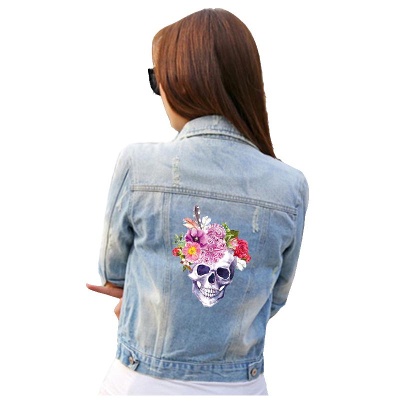 Нашивка с черепами в стиле бохо, железная нашивка на одежде, моющиеся парчи уровня А, футболка Ropa, украшения своими руками, парчи