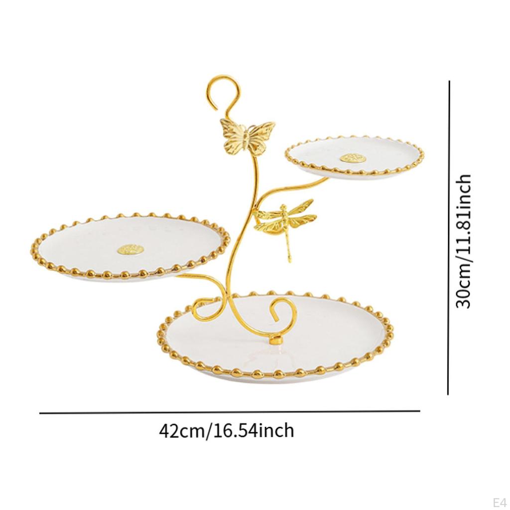 3-слойная подставка для кексов, подставка для еды, фруктовая тарелка для кексов
