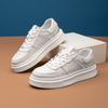 Men's shoes spring and summer new trend versatile fashion casual board shoes men's Korean version thick-soled low-top lace-up white shoes tide