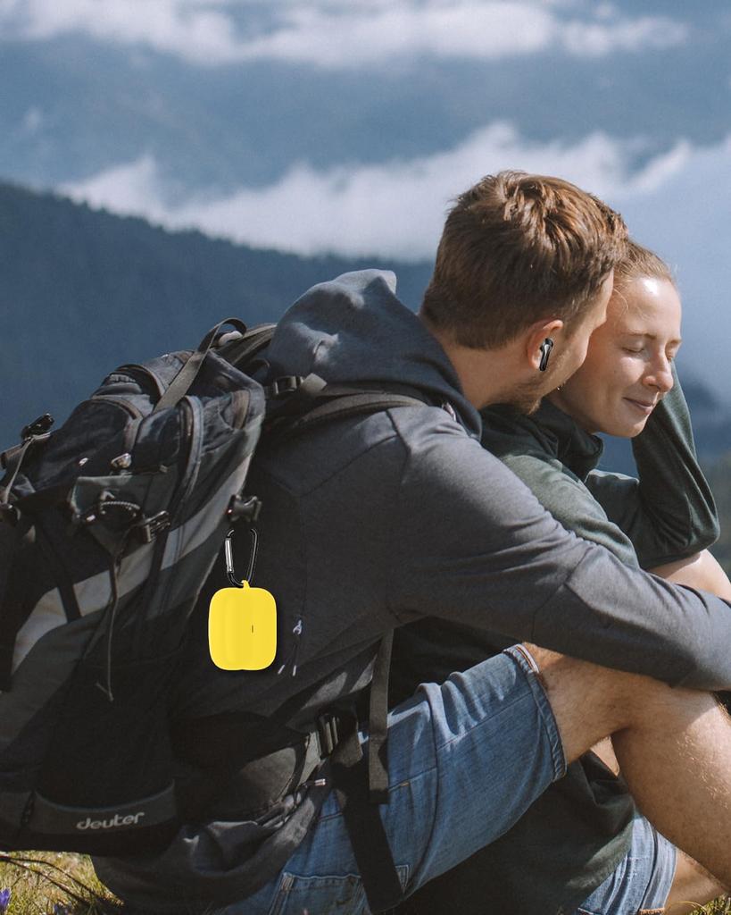 Case for SONY LinkBuds Open YAJOJO Wireless Earphone Charging Case Cover with Carabiner and Keychain Silicone Protective Case Drop Prevention