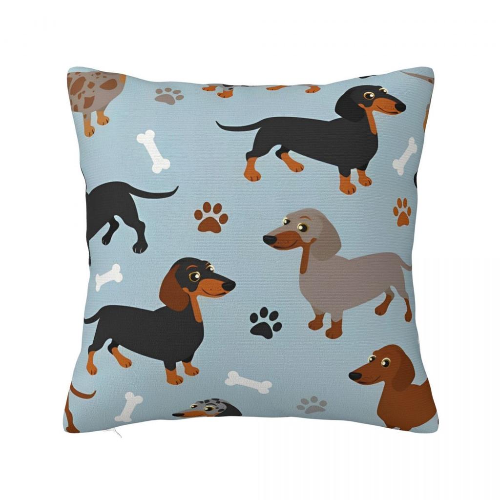 Dachshund Dogs Pillow Case Gift for Animal Dog Lover Cushion Covers Creative Zipper Decorative Pillowcover for Home cm