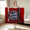 1PC FC Bayern Munchen Custom Name Patterned Flannel Blanket Suitable For All Seasons for Home Decor Warmth and Comfort Gifts Holiday Present
