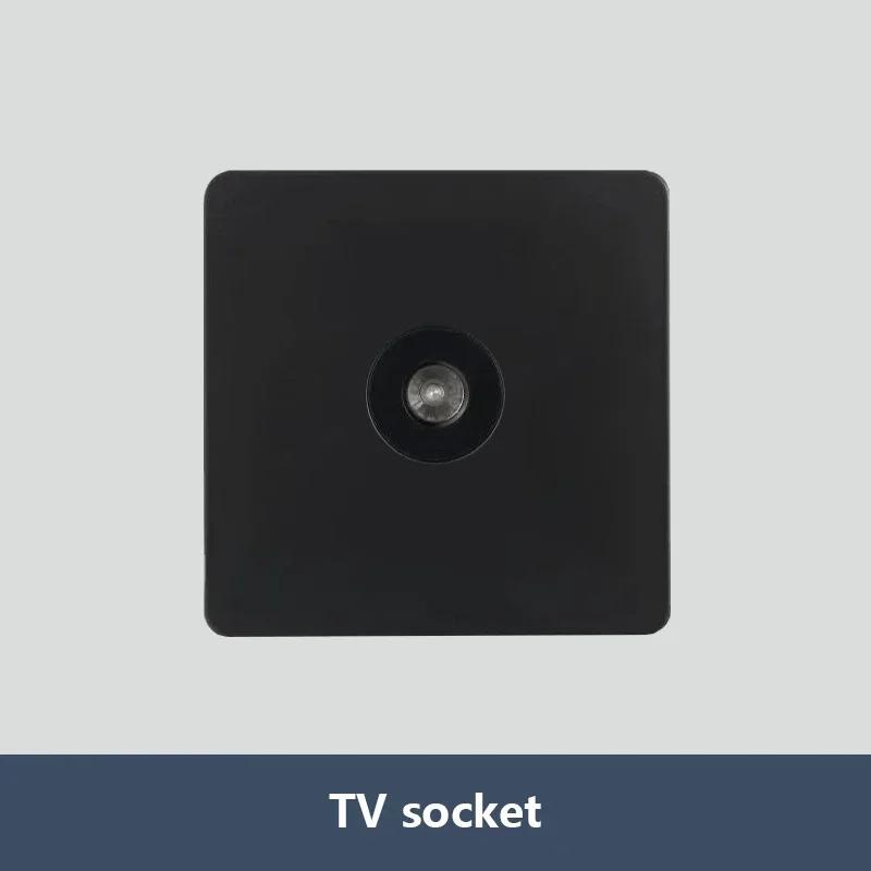 Depoguye Высококачественный черный винтажный европейский выключатель лампы розетка из нержавеющей стали тумблерный переключатель универсальный настенный выключатель света