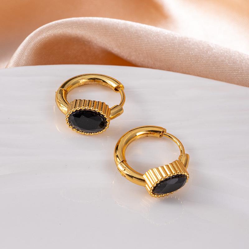 Высококачественные серьги-звезды из нержавеющей стали с винтажными изумрудами и цирконами