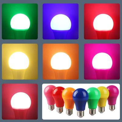 Светодиодная разноцветная лампочка E27 B22 Цветная светодиодная лампа Lampada Ampoule 8 Вт AC 100-240 В Фонарик A60 Лампочки Домашний декор