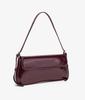 Fashion ladies shiny crossbody bag stylish elegant shoulder bag wine red small underarm bag versatile solid color clutch bag
