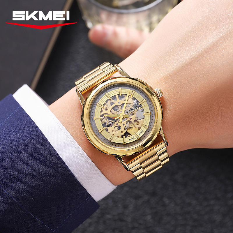 Steel Strip Men's Watches Fully Transparent Dial Automatic Mechanical Watch Waterproof Hardlex Mirror Surface