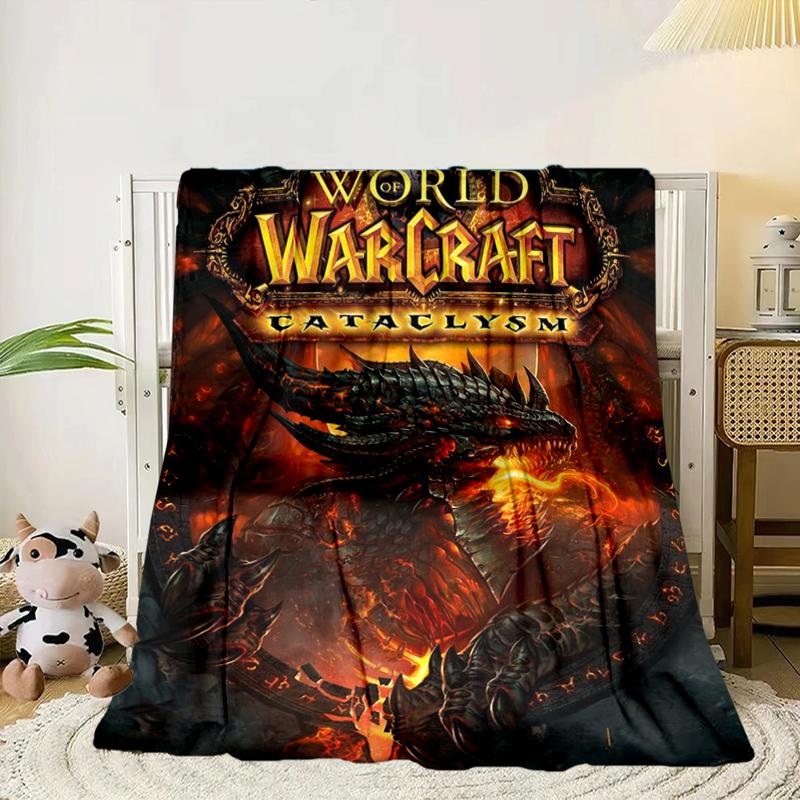 Warcraft game Blanket Flannel Blanket for bed, sofa, Camping, Hiking, Picnic Essentials, gift for family Fan gifts
