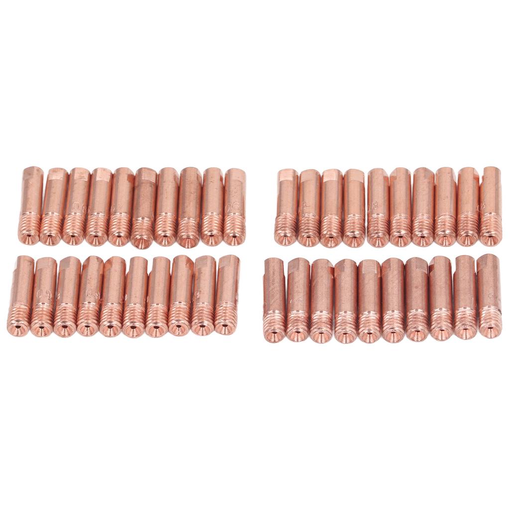 40 шт. Контактный наконечник сварочной горелки Медный Жаростойкий 15AK Сварочные наконечники от 0,6 мм до 1,0 мм