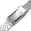 20mm Metal Watch Band Stainless Steel Jubilee Bracelet V Clasp for Seiko 1968 Mechanical Divers Modern Design MM200
