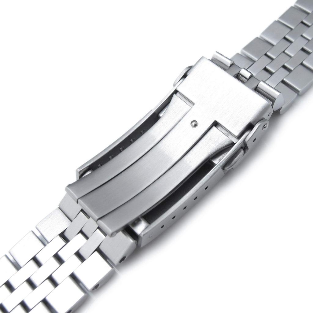 20mm Metal Watch Band Stainless Steel Jubilee Bracelet V Clasp for Seiko 1968 Mechanical Divers Modern Design MM200