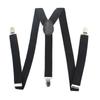 Adjustable Unisex Suspenders Clips for Trousers and Suit Pants, Elastic Webbing, Multi-Color Options