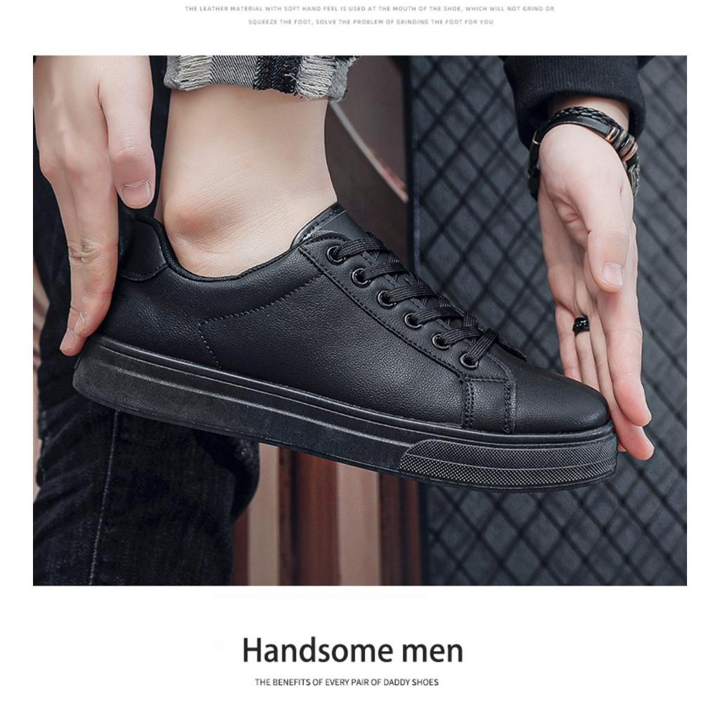 Мужские туфли, маленькие белые туфли, повседневная обувь в гонконгском стиле, мужская обувь Tide, мужская кожаная корейская версия мужской обуви The Board