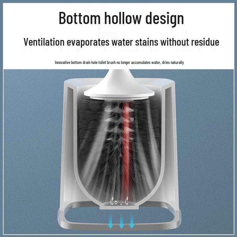 Настенный набор туалетной щетки для ванной комнаты с подставкой – Без мертвых углов, Безударный дизайн для эффективной очистки слива