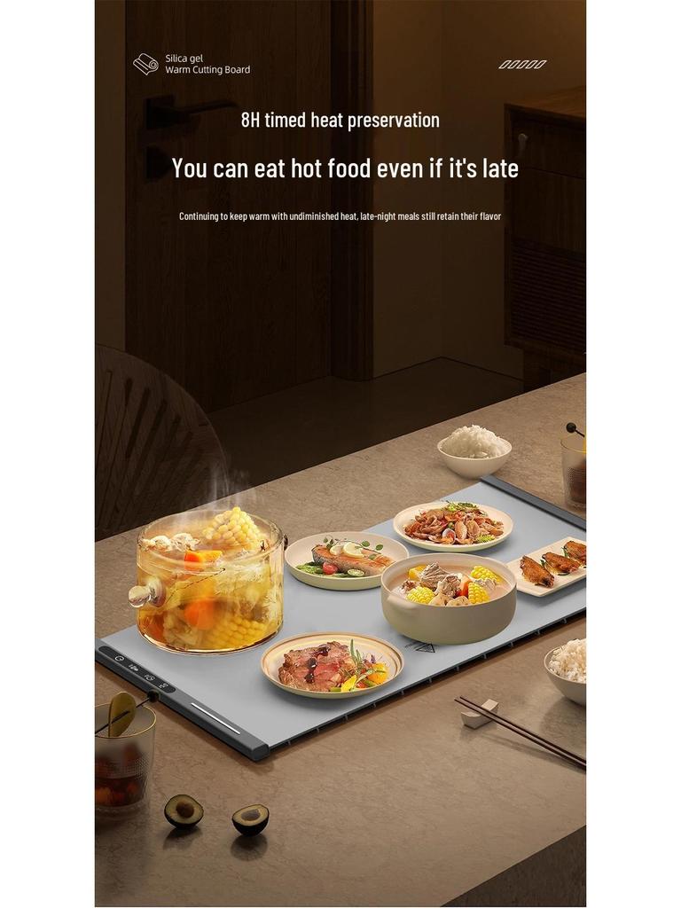 Folding Silicone Food Warmer Pad with Intelligent Temperature Control