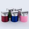 Dust-proof Mini Flip Trash Can Stainless Steel Creative Storage Bin Desktop Trash Can  Makeup Brush