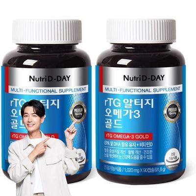 Nutri D-Day rTG Altige Omega 3 Gold, 90 таблеток, 2 шт., корейское здоровое питание