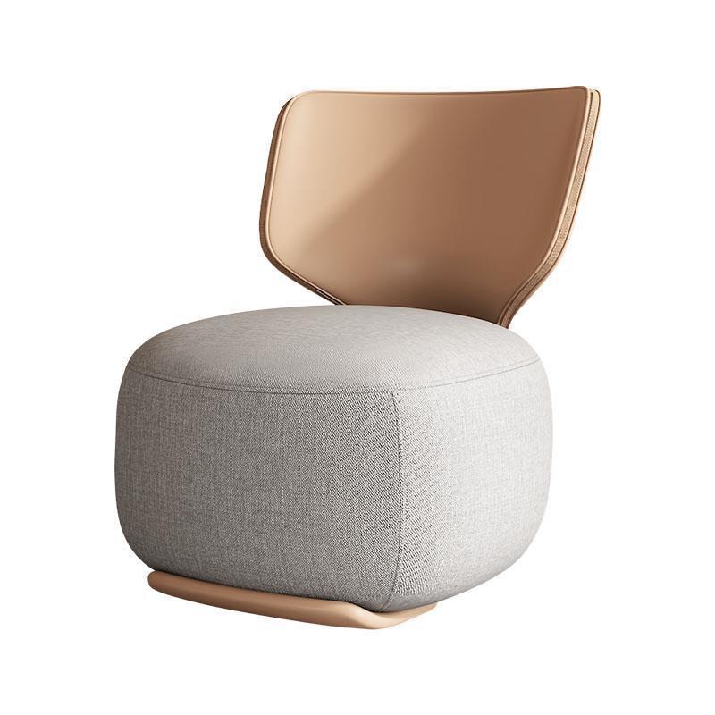 Log Light Luxury First Class Cabin Lounge Sofa Chair Nordic Living Room Fabric Low Stool Balcony Leisure Chair 2024 New