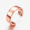 Unisex Copper Magnetic Open Healthy Band Ring Ended Finger Jewelry Gift