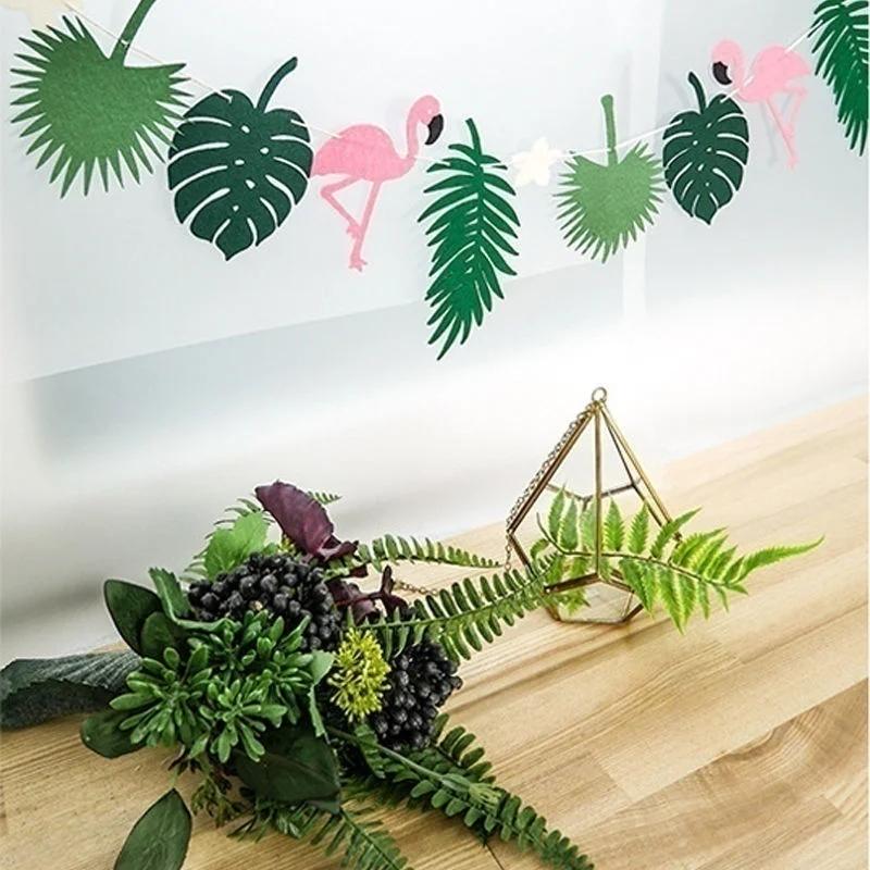 Гавайский тропический фламинго ананас летняя вечеринка декор баннер гирлянда флаги с днем рождения украшение