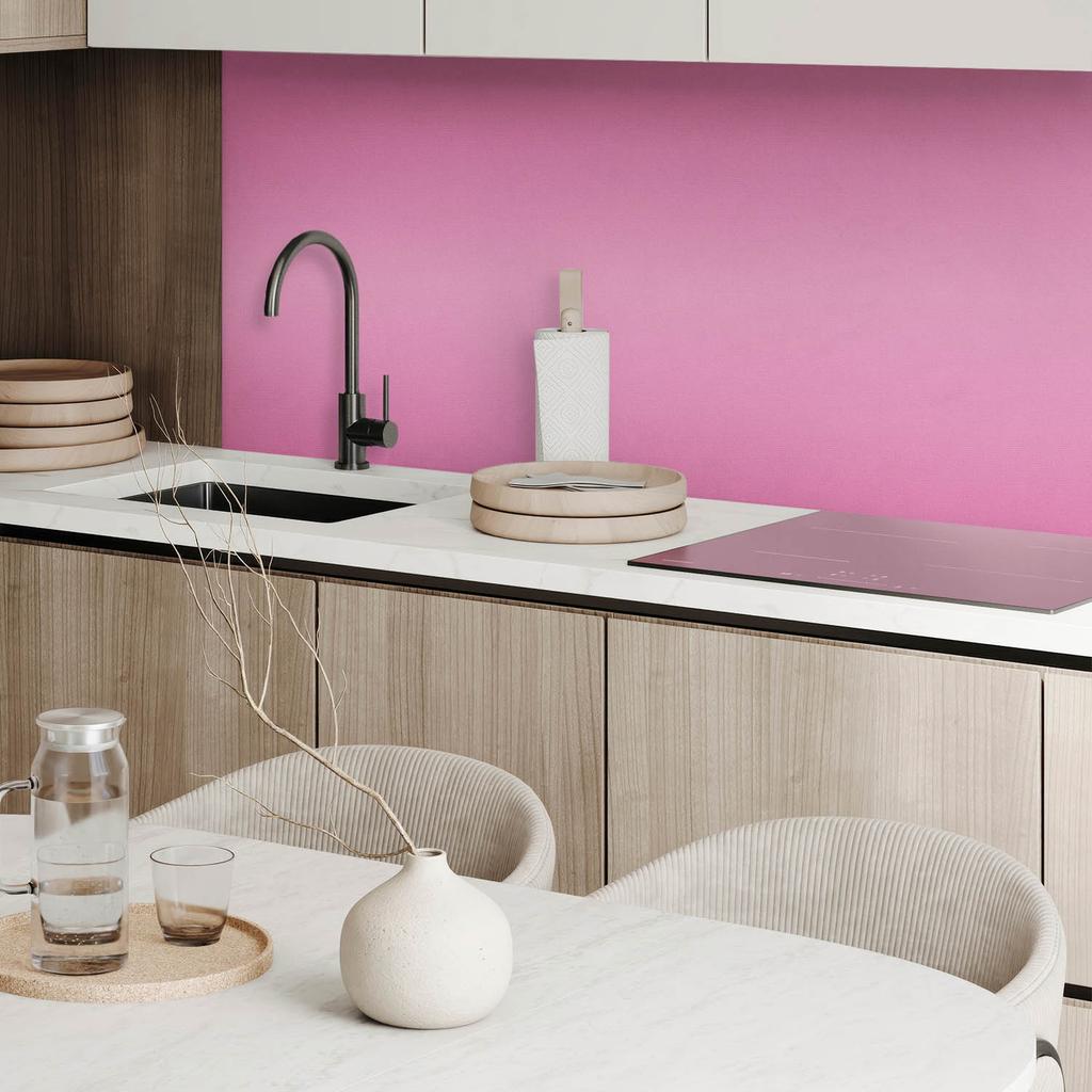 Vinyl Panel With Motif For Easy Wall Transformation 120x60 cm Pastel Pink Color
