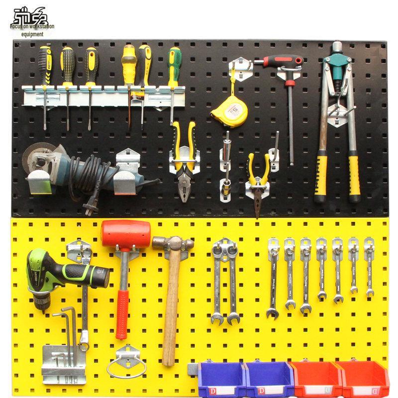 Настенная перфорированная панель Chi Tu Tools - Органайзер для хранения с квадратными отверстиями и крючками