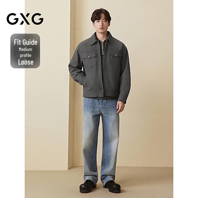 GXG Men's Retro Floral Textured Oversized Casual Jacket