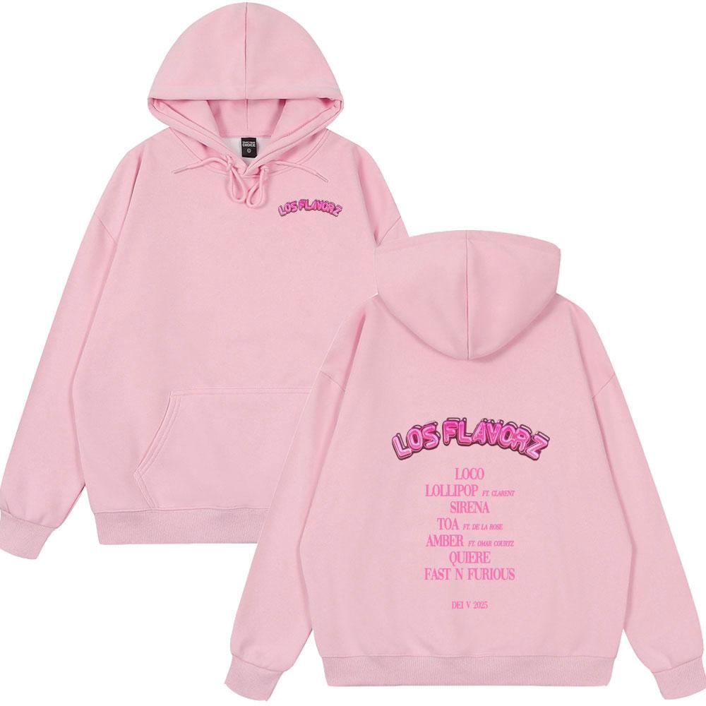 Rapper Dei V LOS FLAVORZ 2025 Album Hoodie Men Women Clothes Vintage Hip Hop Tops Casual Cotton Harajuku Oversized Men's Hoodies