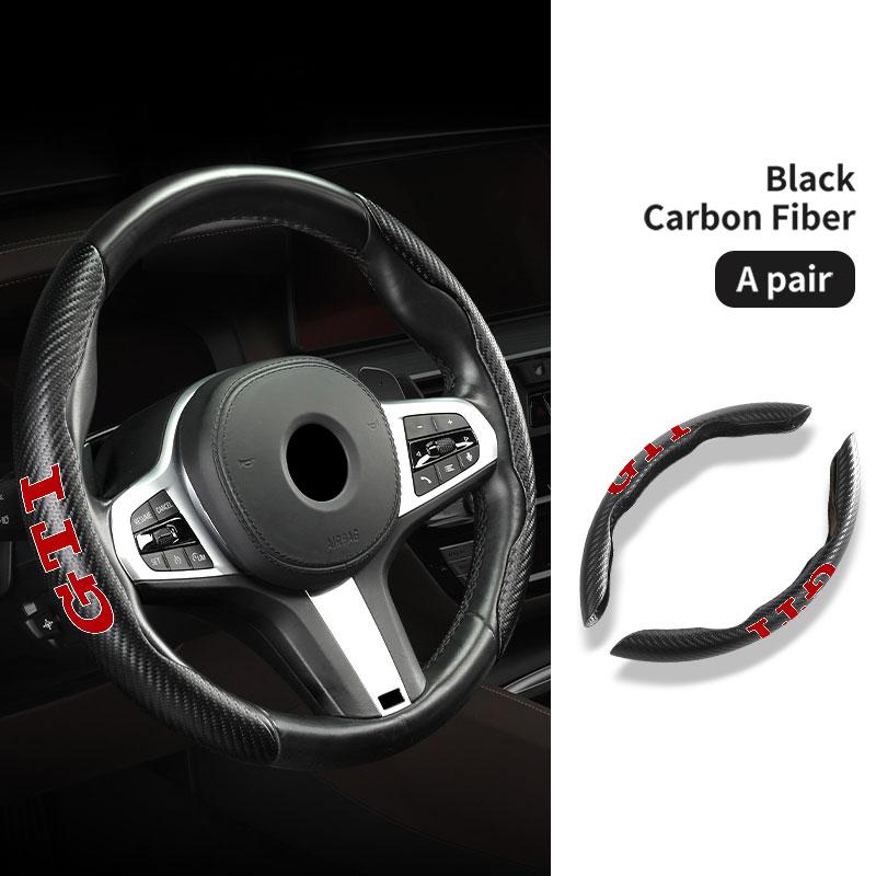 Car Steering Wheel Cover Anti Slip Carbon Fibre Steer Handle Pad For Volkswagen VW Golf Polo 4 5 6 Passat B5 B6 B7 CC Jetta zw8