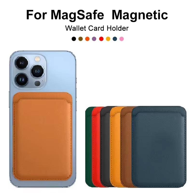 Для Magsafe Магнитный кожаный кошелек-чехол Для iPhone 12 13 14 15 16 17 Pro Max Держатель для карт с магнитными крышками