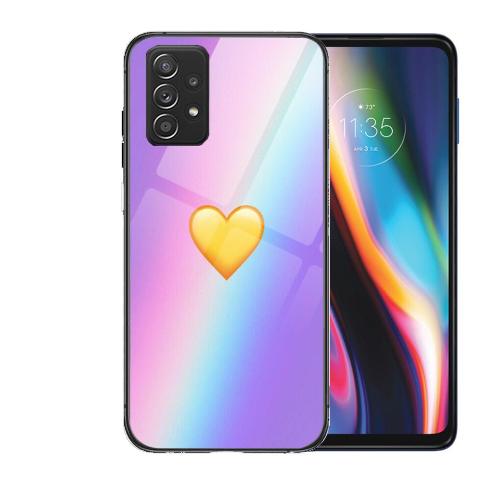 Чехол из закаленного стекла с сердечком для телефона Samsung Galaxy A51 A71 A60 A70S A70 A80 A21S A41 A20E A50 A30S 5g A32 A40S A20S plus