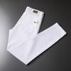 2023 Весна/Лето Высококачественные мужские джинсы корейского стиля с эластичной посадкой Tencel - Черный и белый