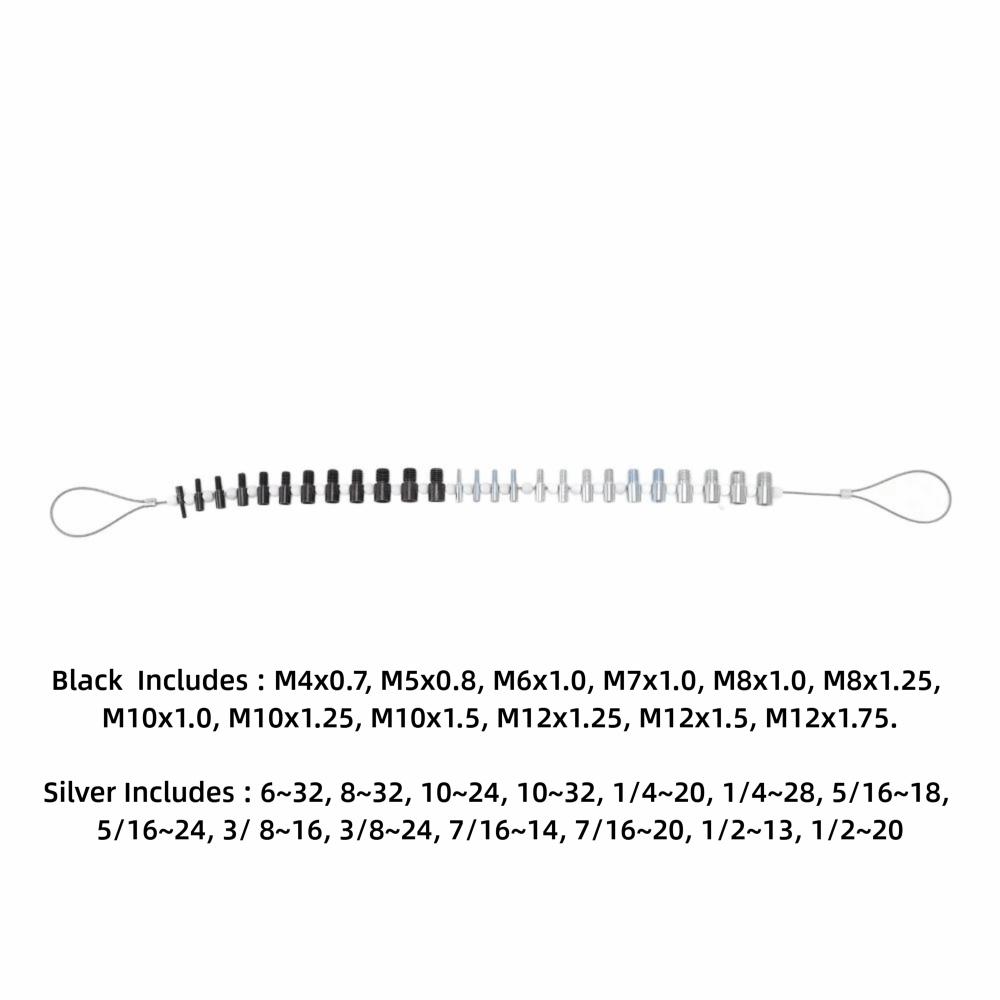 26 Male Female Gauges Accurate Thread Checker Tool Standard and Metric Thread Gauge Tool  Workshop