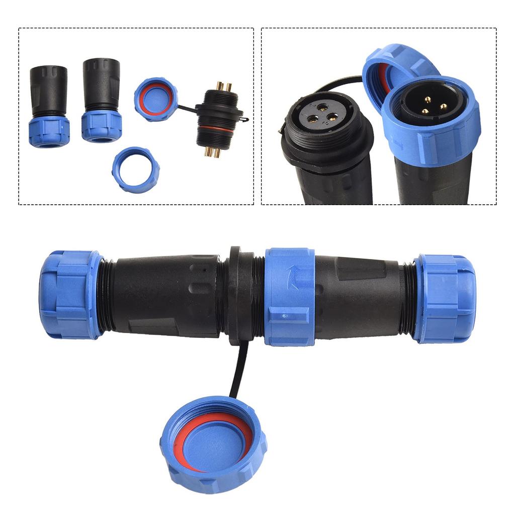 SP21 3Pin Pair Panel Mount Waterproof Connector Plug Socket,Wire Connector 30A