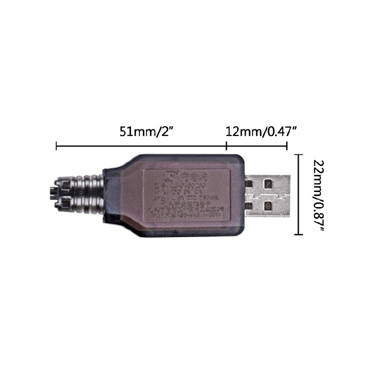 Зарядные устройства USB для аккумуляторов NiMh/NiCd 4,8 В 200 мА с разъемом KET-2P и USB-кабелем