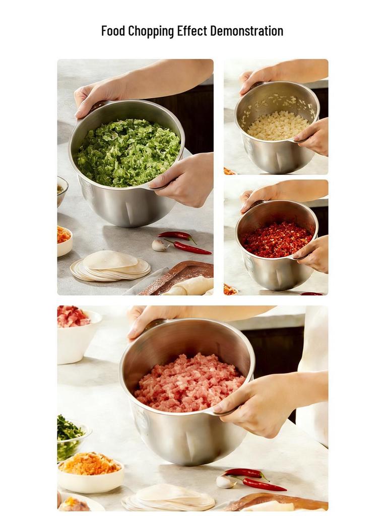 Многофункциональная электрическая мясорубка и измельчитель овощей Xinfei из нержавеющей стали для домашнего и коммерческого использования