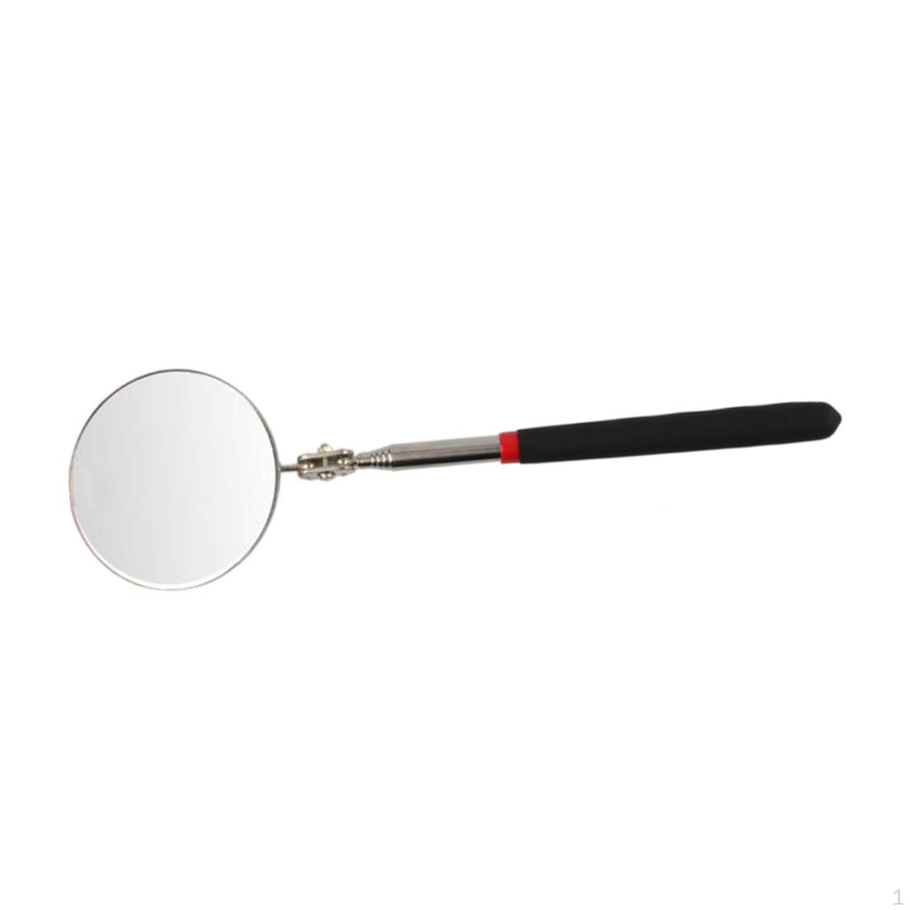 Automotive Inspection Mirror Auto Repair Telescoping Lightweight Comfortable Handle with Lamp