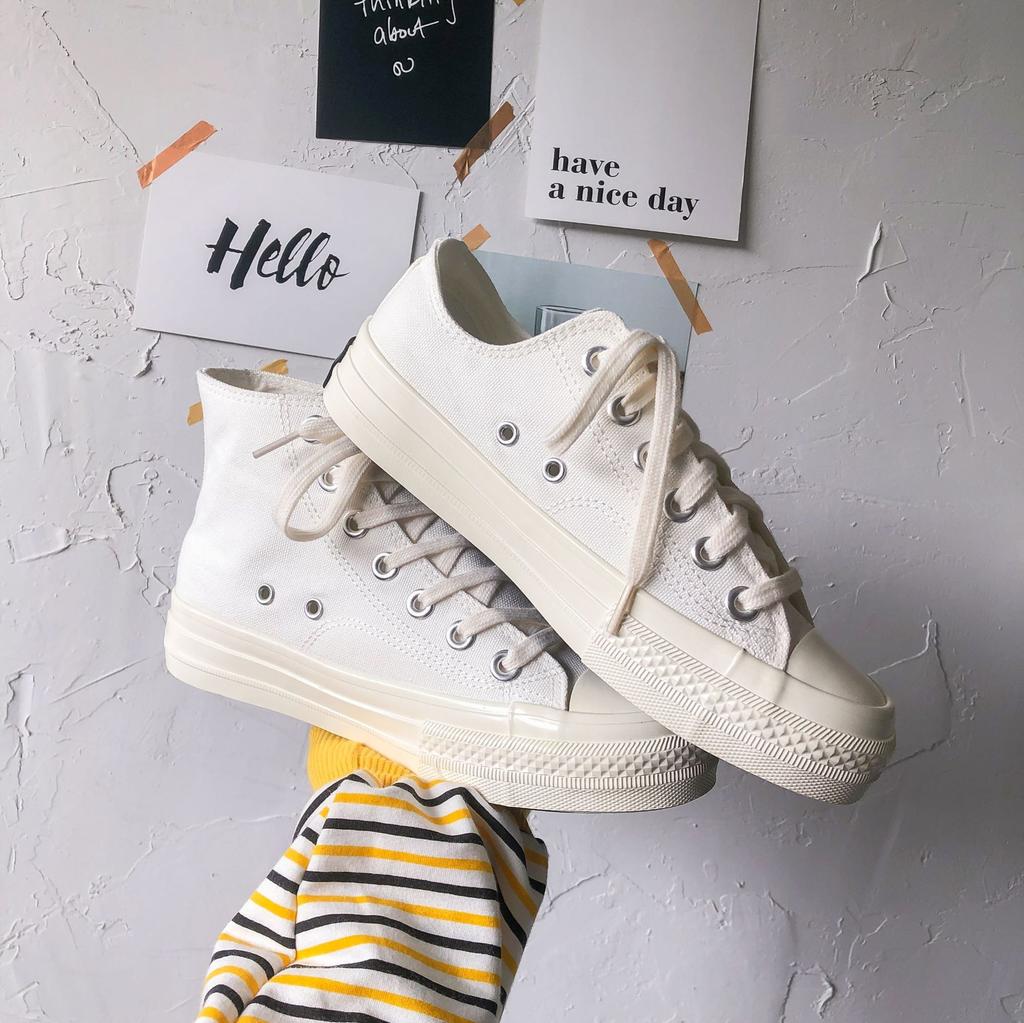 All-white Canvas Shoes Women's Summer New Board Student Ulzzang Harajuku Breathable Shoes