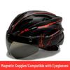 Unisex Magnetic Visor Cycling Helmet - One-Piece Molded for Mountain & Road Biking