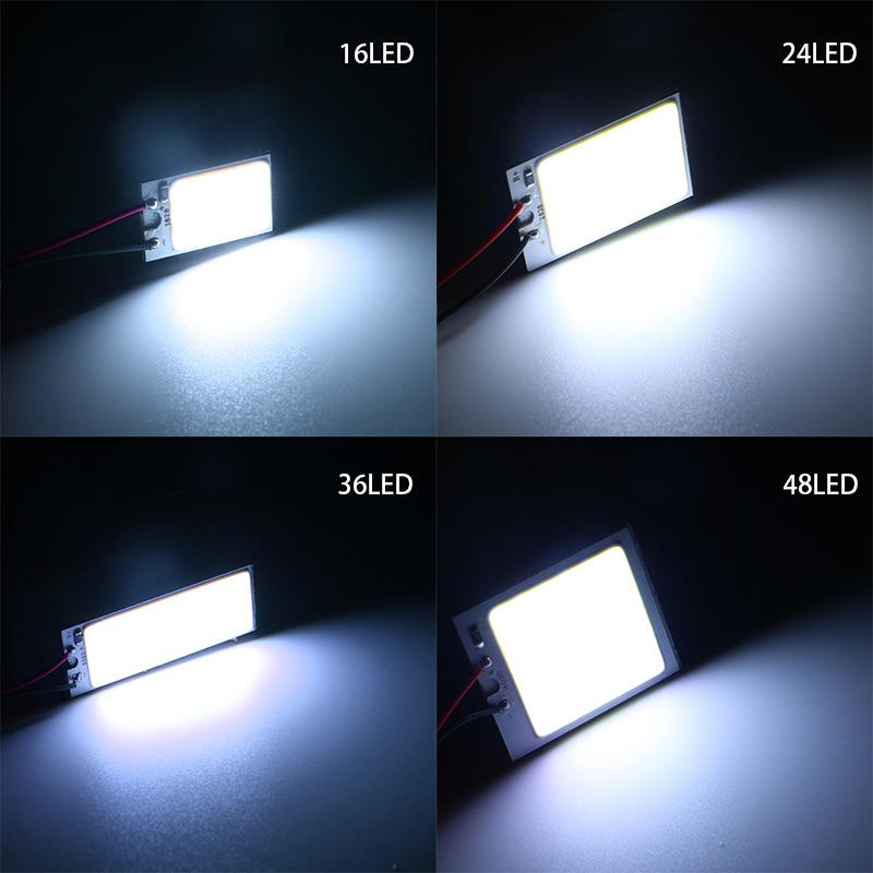 4 PCS Car Interior Accessories 18/24/48 SMD T10 4W 12V COB Car Interior Panel LED Lights Lamp Bulb Car Dome Light Car Panel