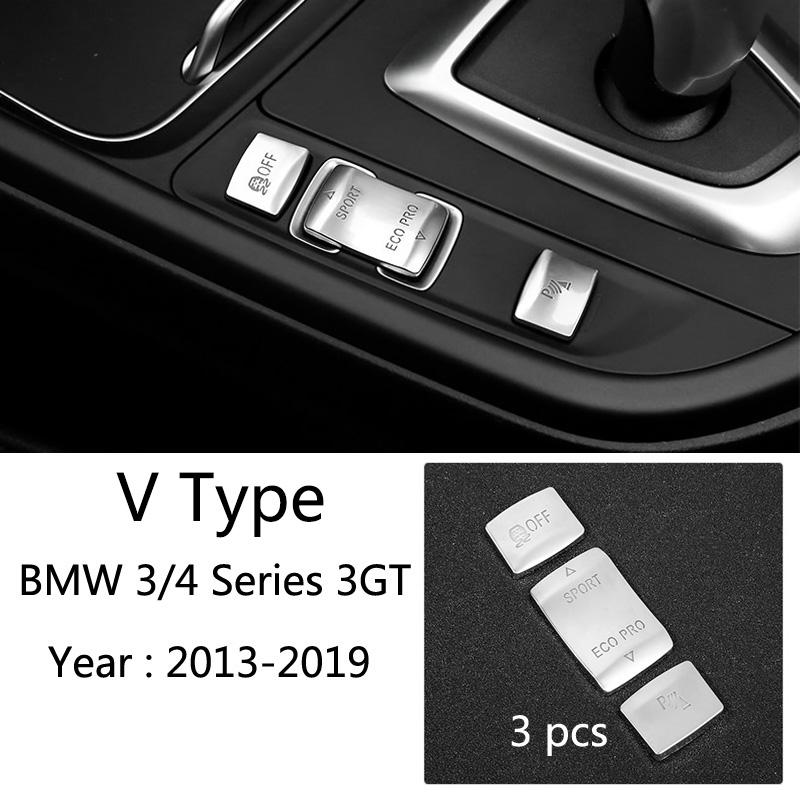 Carbon Fiber Car Styling Interior Gear Shift Knob Cover Multimedia Button Panel Trim Sticker For BMW F30 F32 F34 F36 Accessories