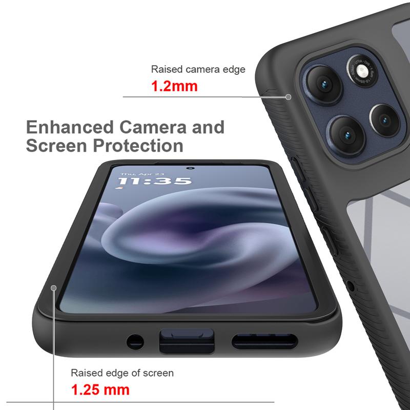 Для Motorola Moto G86, G56 Чехол Мягкий Бампер + Кристально Чистая Жесткая Задняя Панель 360 Защита Ударопрочный Чехол Для MOTO G 86