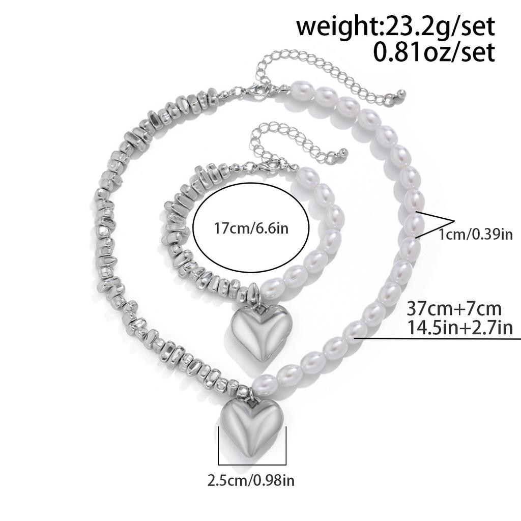 Ожерелье-цепочка на ключицу с подвеской в виде скелета и ста бусин, простое многослойное, с подвеской в форме сердца из сплава, набор