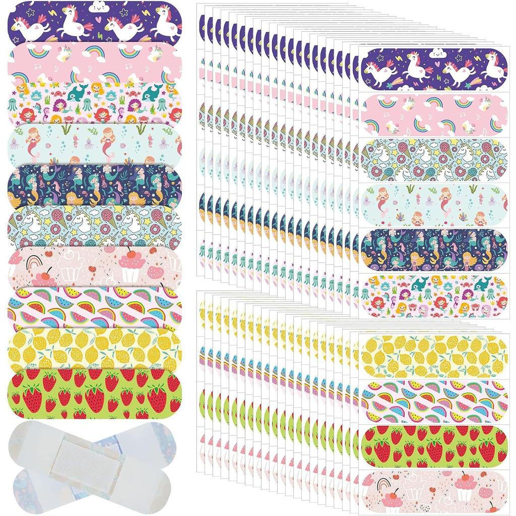 Starry Night Sky Mermaid Horse Band Aid Cartoon Wound Plasters for Kids Children Girls Dressing Patch Adhesive Bandages