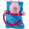 Peluche sleepover avec lumière et berceuse - BANDAI - Peppa Pig - Jouet doux et câlin avec sac de couchage