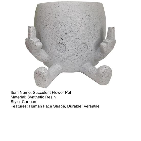 Симпатичный горшок для суккулентов, креативная форма человеческого лица, цветочный горшок, держатель для комнатных растений, декор для дома и офиса